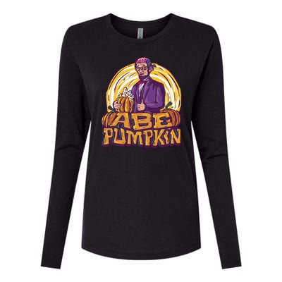 Abraham Lincoln Pumpkin Womens Cotton Relaxed Long Sleeve T-Shirt