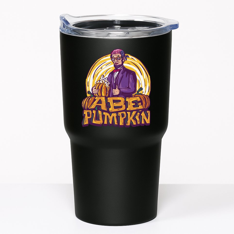 Abraham Lincoln Pumpkin Tumbler
