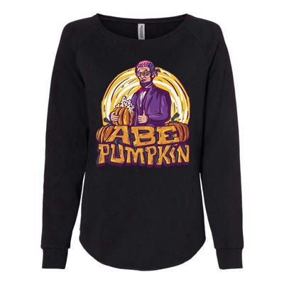 Abraham Lincoln Pumpkin Womens California Wash Sweatshirt