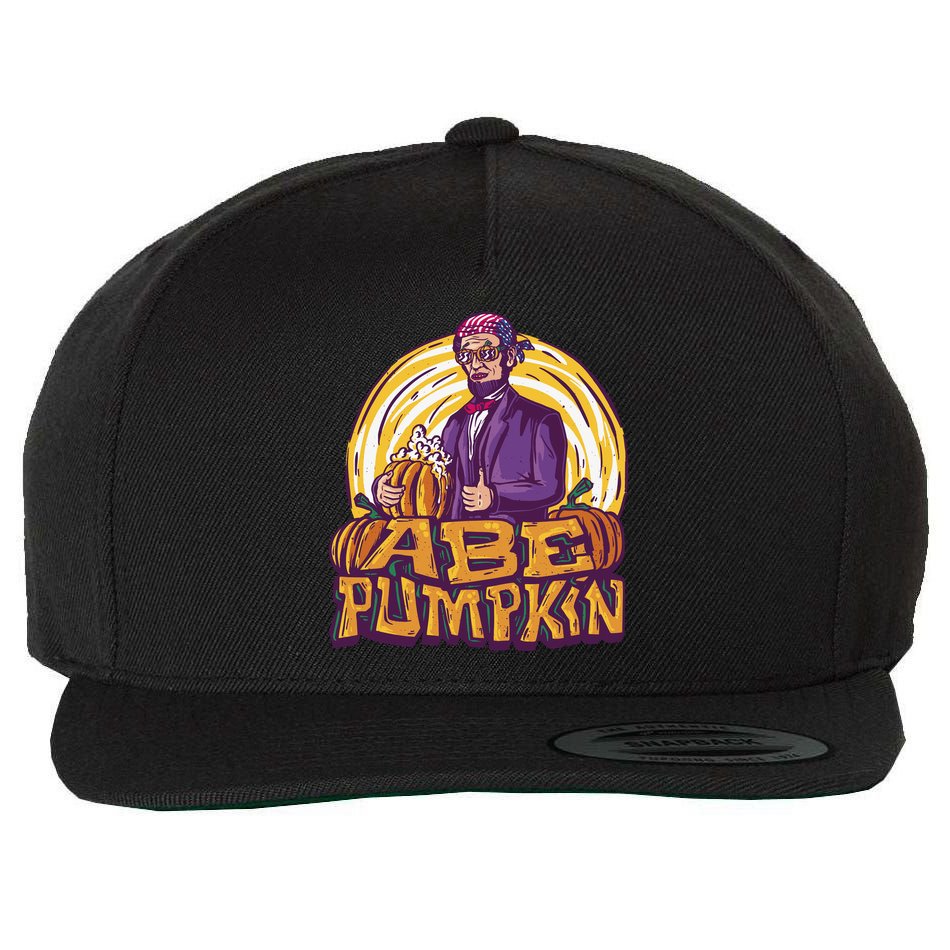 Abraham Lincoln Pumpkin Wool Snapback Cap
