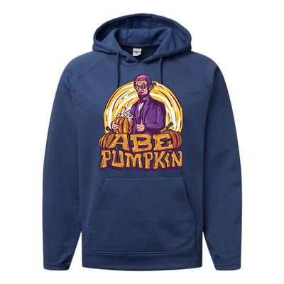 Abraham Lincoln Pumpkin Performance Fleece Hoodie