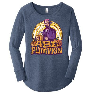 Abraham Lincoln Pumpkin Women's Perfect Tri Tunic Long Sleeve Shirt