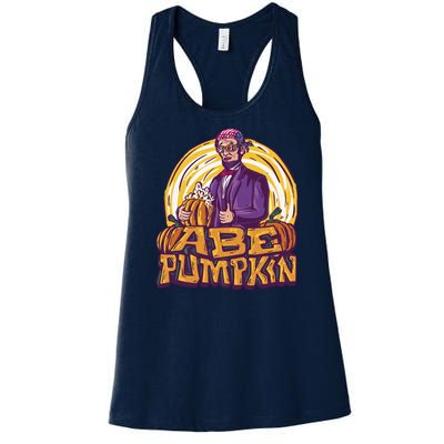 Abraham Lincoln Pumpkin Women's Racerback Tank