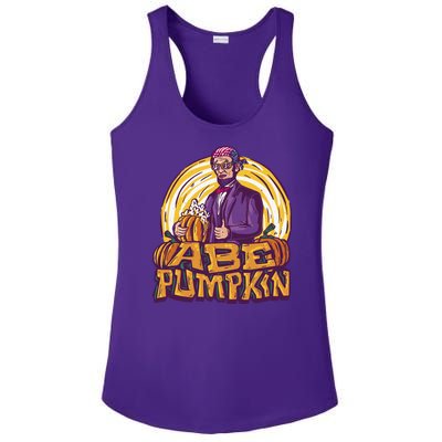 Abraham Lincoln Pumpkin Ladies PosiCharge Competitor Racerback Tank