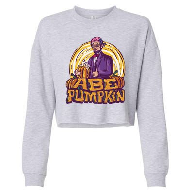 Abraham Lincoln Pumpkin Cropped Pullover Crew