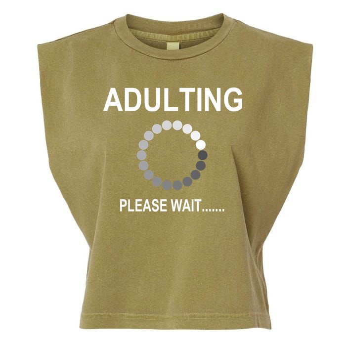 Adulting Loading Please Wait Garment-Dyed Women's Muscle Tee
