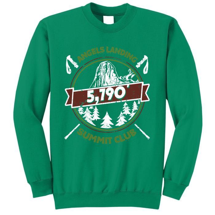 Angels Landing Peak In Zion Utah Summit Club Sweatshirt