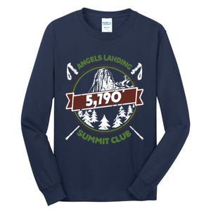 Angels Landing Peak In Zion Utah Summit Club Tall Long Sleeve T-Shirt