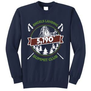 Angels Landing Peak In Zion Utah Summit Club Tall Sweatshirt