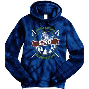 Angels Landing Peak In Zion Utah Summit Club Tie Dye Hoodie