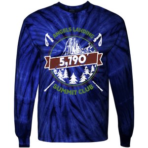 Angels Landing Peak In Zion Utah Summit Club Tie-Dye Long Sleeve Shirt