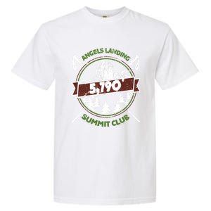 Angels Landing Peak In Zion Utah Summit Club Garment-Dyed Heavyweight T-Shirt