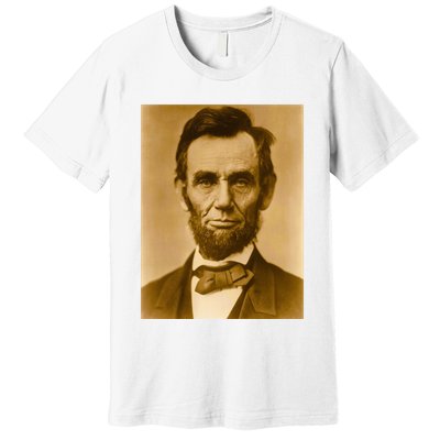 Abraham Lincoln Photograph Historical Artwork From 1863 Premium T-Shirt