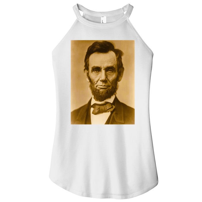 Abraham Lincoln Photograph Historical Artwork From 1863 Women's Perfect Tri Rocker Tank