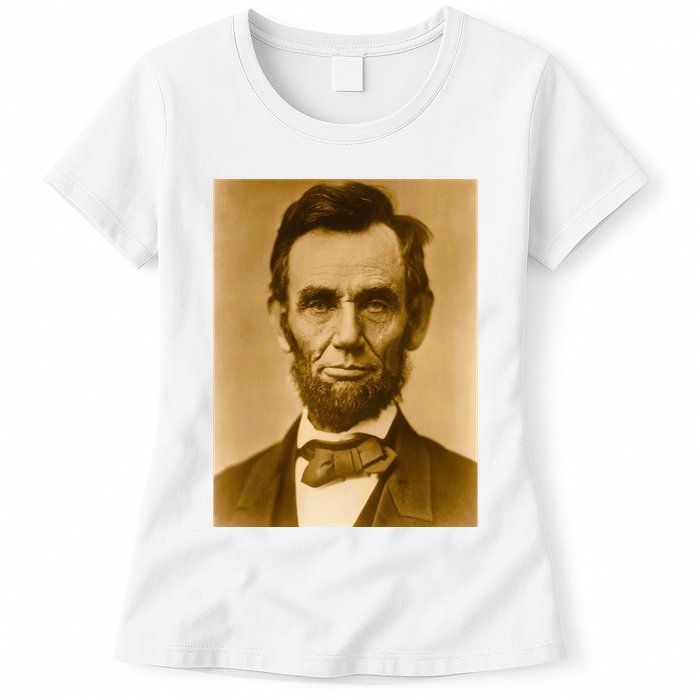 Abraham Lincoln Photograph Historical Artwork From 1863 Womens T-Shirt