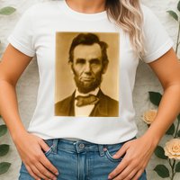 Abraham Lincoln Photograph Historical Artwork From 1863 Womens T-Shirt