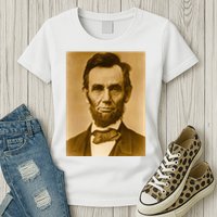 Abraham Lincoln Photograph Historical Artwork From 1863 Womens T-Shirt