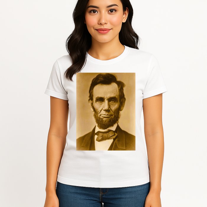 Abraham Lincoln Photograph Historical Artwork From 1863 Womens T-Shirt