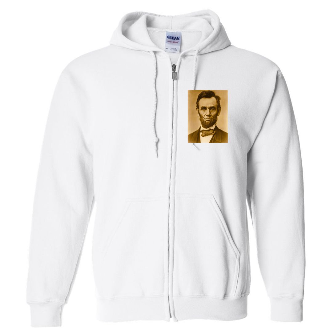 Abraham Lincoln Photograph Historical Artwork From 1863 Full Zip Hoodie