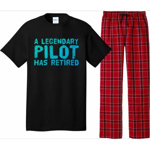 A Legendary Pilot Has Retired Funny Retiret Copilot Gift Great Gift Pajama Set