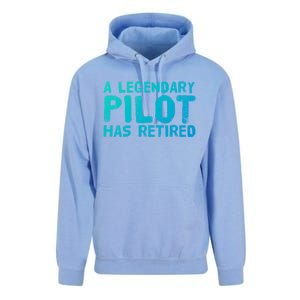 A Legendary Pilot Has Retired Funny Retiret Copilot Gift Great Gift Unisex Surf Hoodie