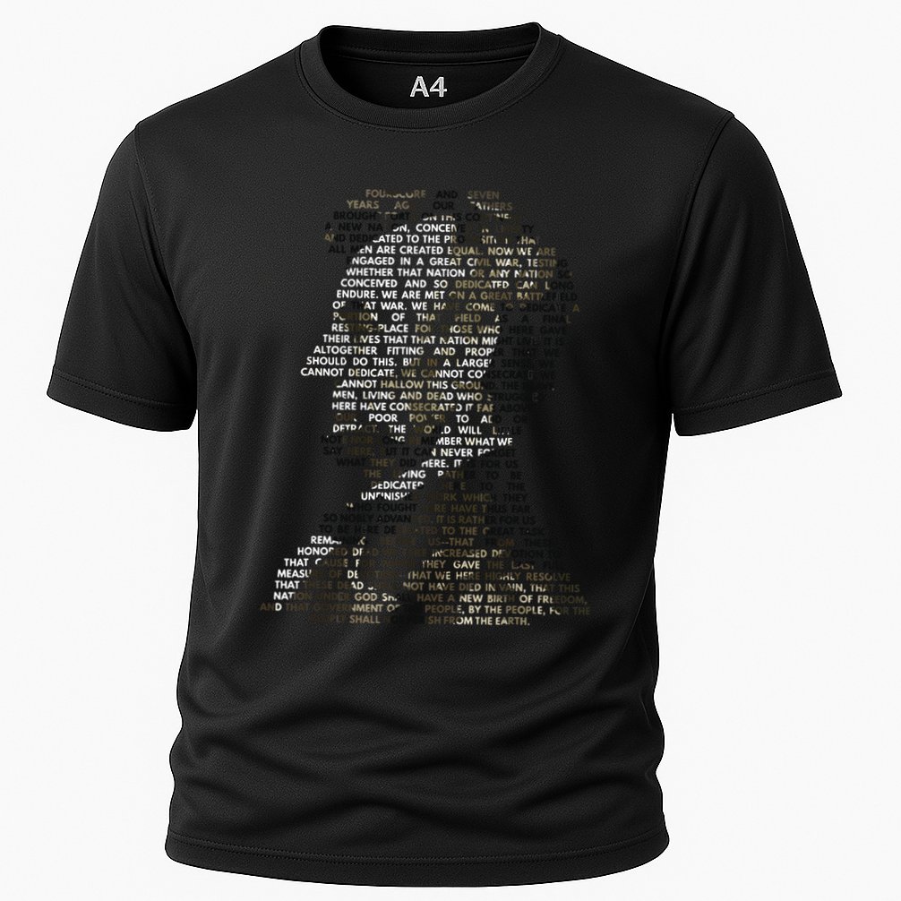 Abraham Lincoln Portrait Gettysburg Address Cooling Performance Crew T-Shirt