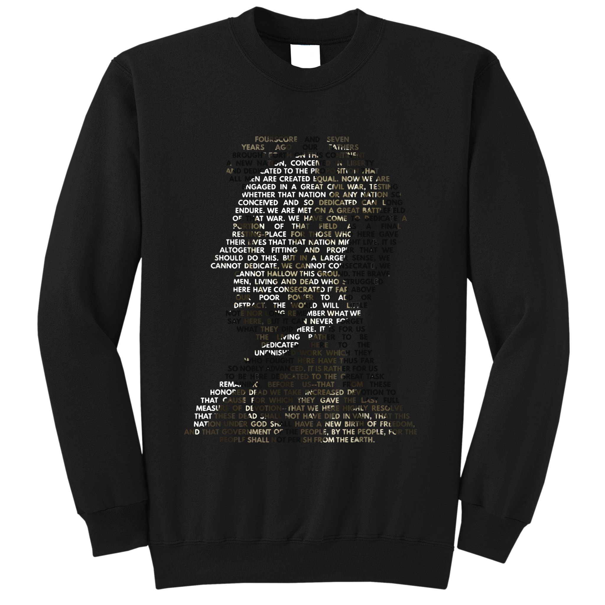 Abraham Lincoln Portrait Gettysburg Address Sweatshirt
