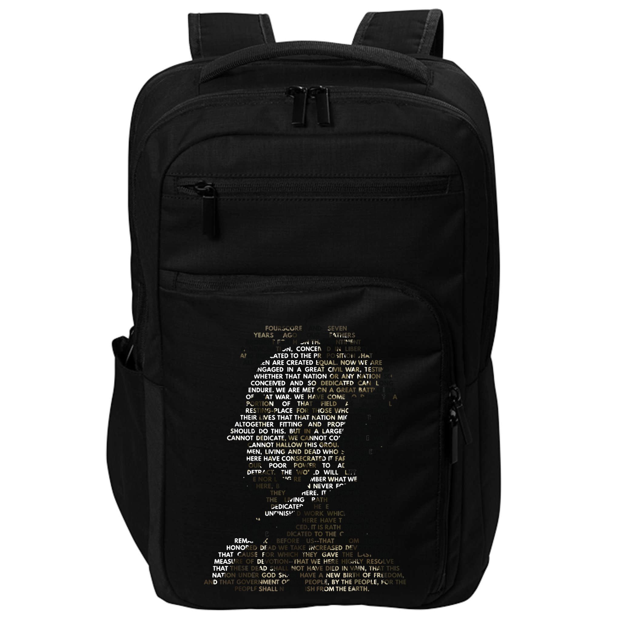 Abraham Lincoln Portrait Gettysburg Address Impact Tech Backpack
