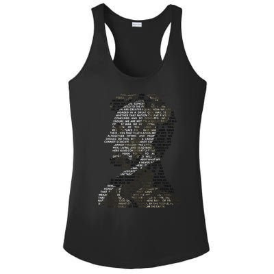 Abraham Lincoln Portrait Gettysburg Address Ladies PosiCharge Competitor Racerback Tank