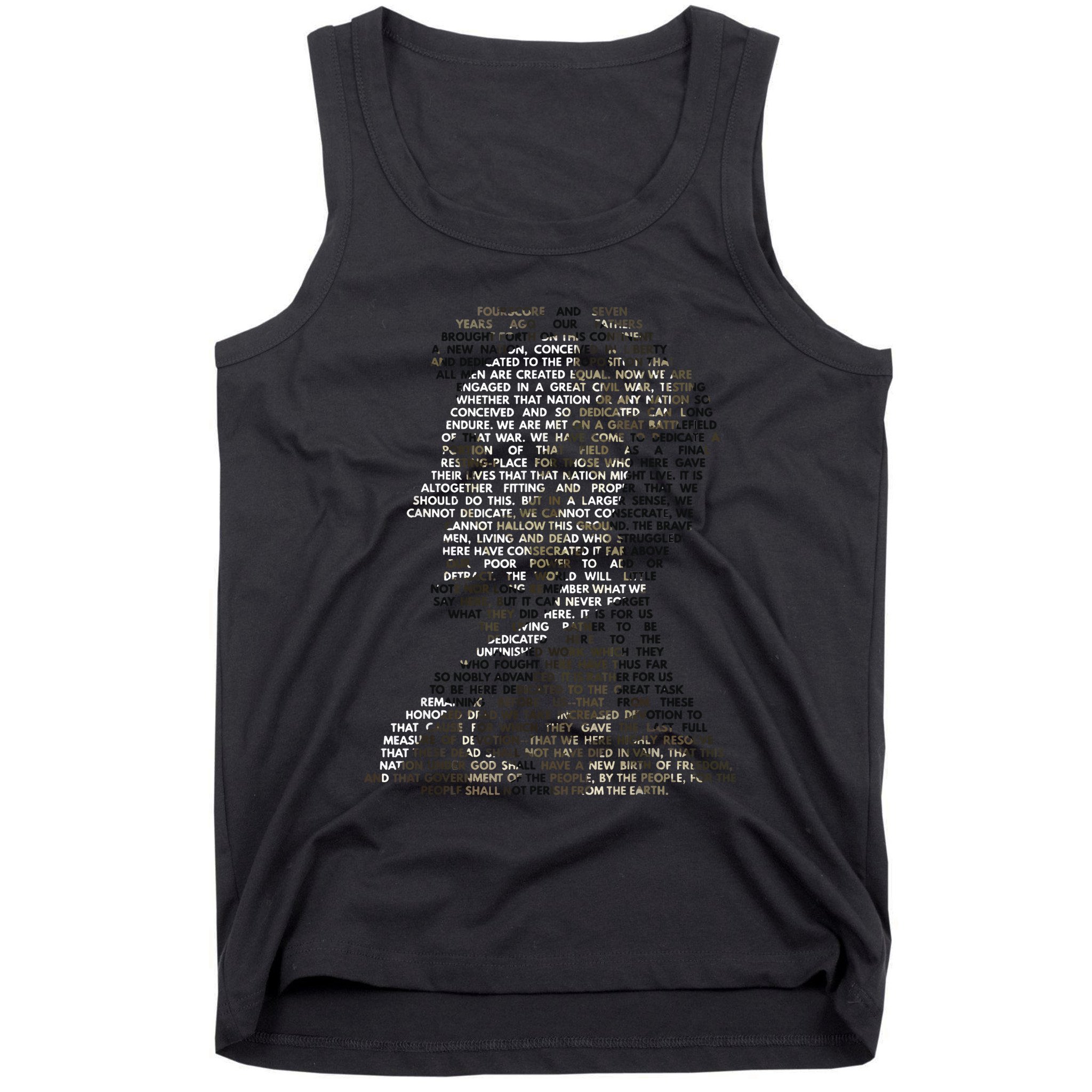 Abraham Lincoln Portrait Gettysburg Address Tank Top
