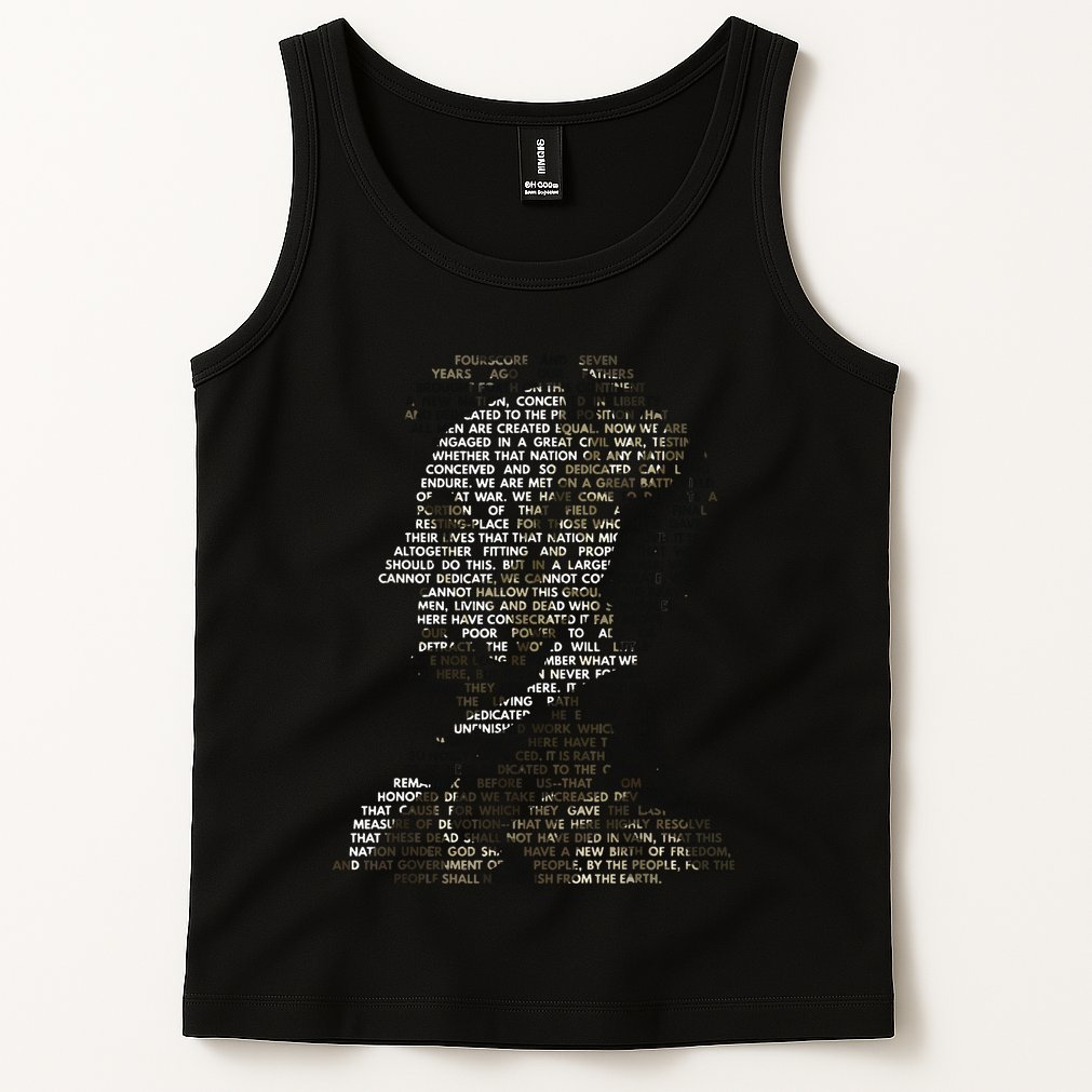 Abraham Lincoln Portrait Gettysburg Address Tank Top
