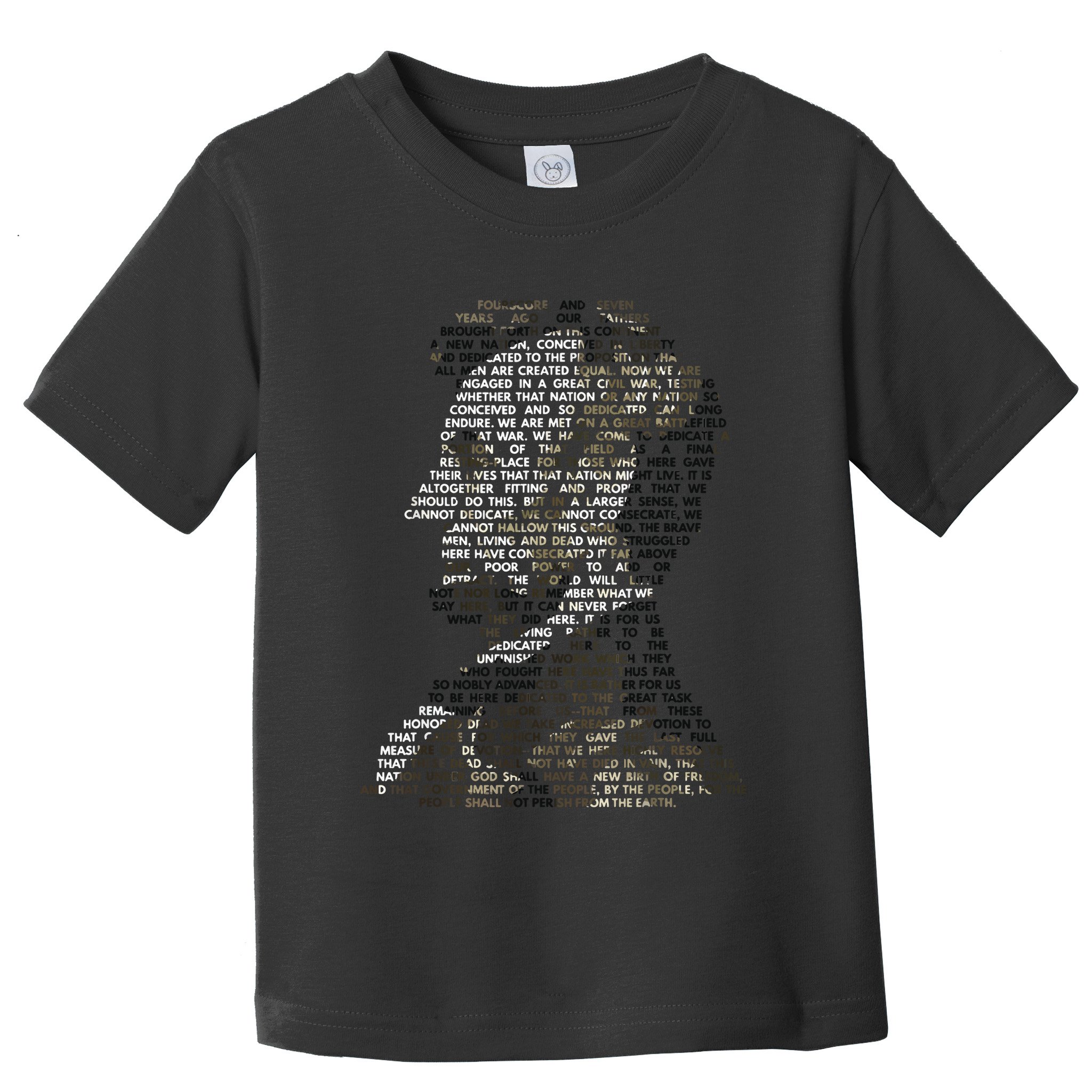 Abraham Lincoln Portrait Gettysburg Address Toddler T-Shirt