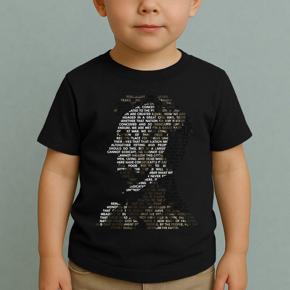 Abraham Lincoln Portrait Gettysburg Address Toddler T-Shirt