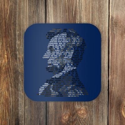 Abraham Lincoln Portrait Gettysburg Address Coaster