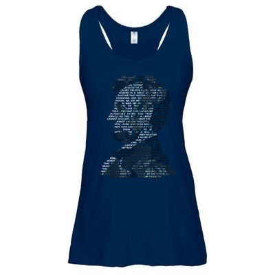 Abraham Lincoln Portrait Gettysburg Address Ladies Essential Flowy Tank