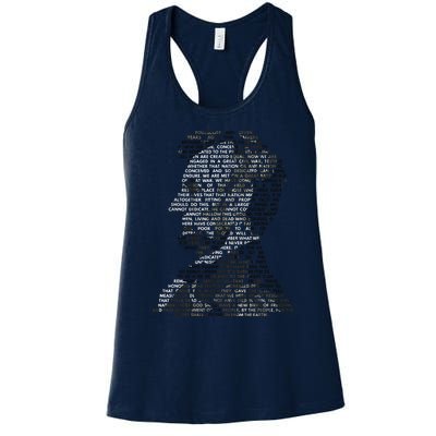 Abraham Lincoln Portrait Gettysburg Address Women's Racerback Tank