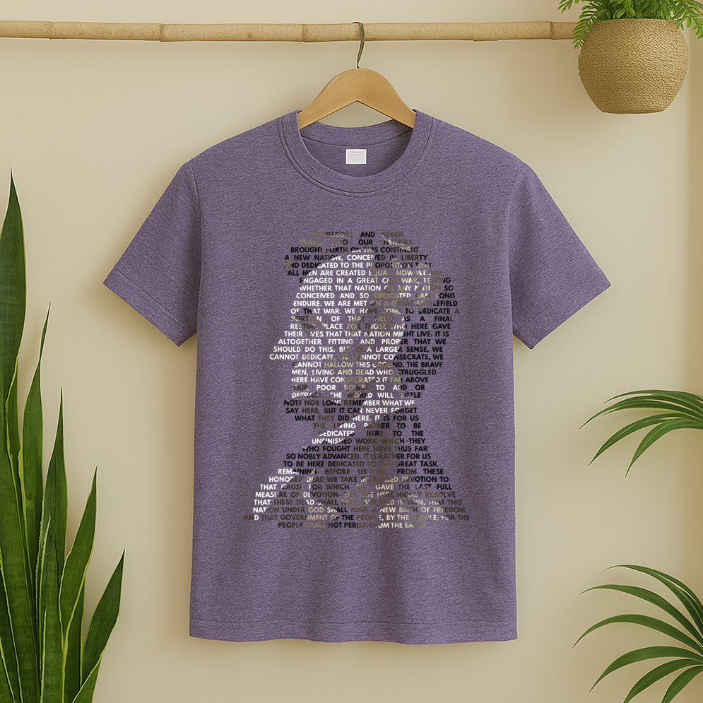 Abraham Lincoln Portrait Gettysburg Address T-Shirt