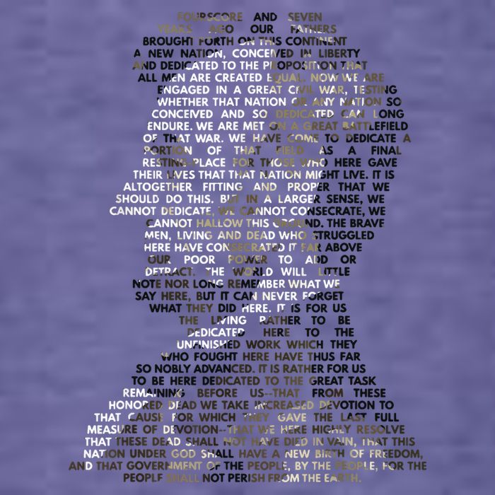 Abraham Lincoln Portrait Gettysburg Address T-Shirt
