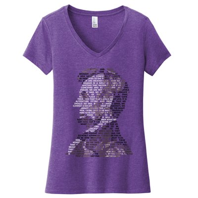 Abraham Lincoln Portrait Gettysburg Address Women's V-Neck T-Shirt