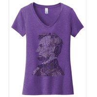 Abraham Lincoln Portrait Gettysburg Address Women's V-Neck T-Shirt