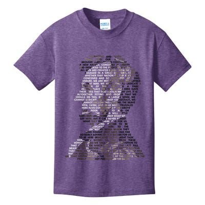 Abraham Lincoln Portrait Gettysburg Address Kids T-Shirt