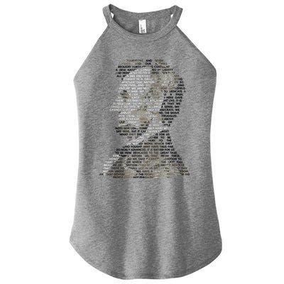 Abraham Lincoln Portrait Gettysburg Address Women's Perfect Tri Rocker Tank