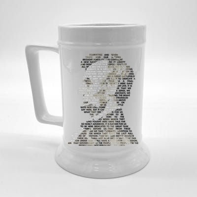 Abraham Lincoln Portrait Gettysburg Address Beer Stein