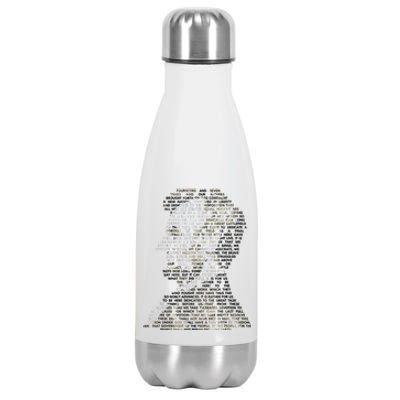 Abraham Lincoln Portrait Gettysburg Address Stainless Steel Insulated Water Bottle