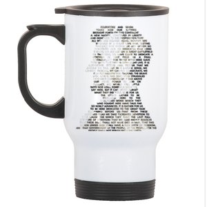 Abraham Lincoln Portrait Gettysburg Address Stainless Steel Travel Mug