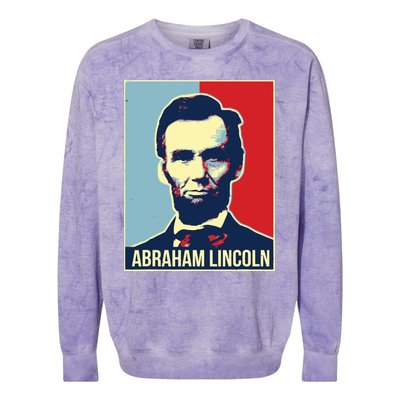 Abraham Lincoln President Colorblast Crewneck Sweatshirt