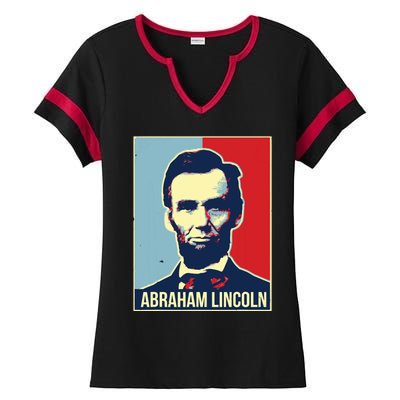 Abraham Lincoln President Ladies Halftime Notch Neck Tee