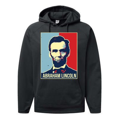 Abraham Lincoln President Performance Fleece Hoodie