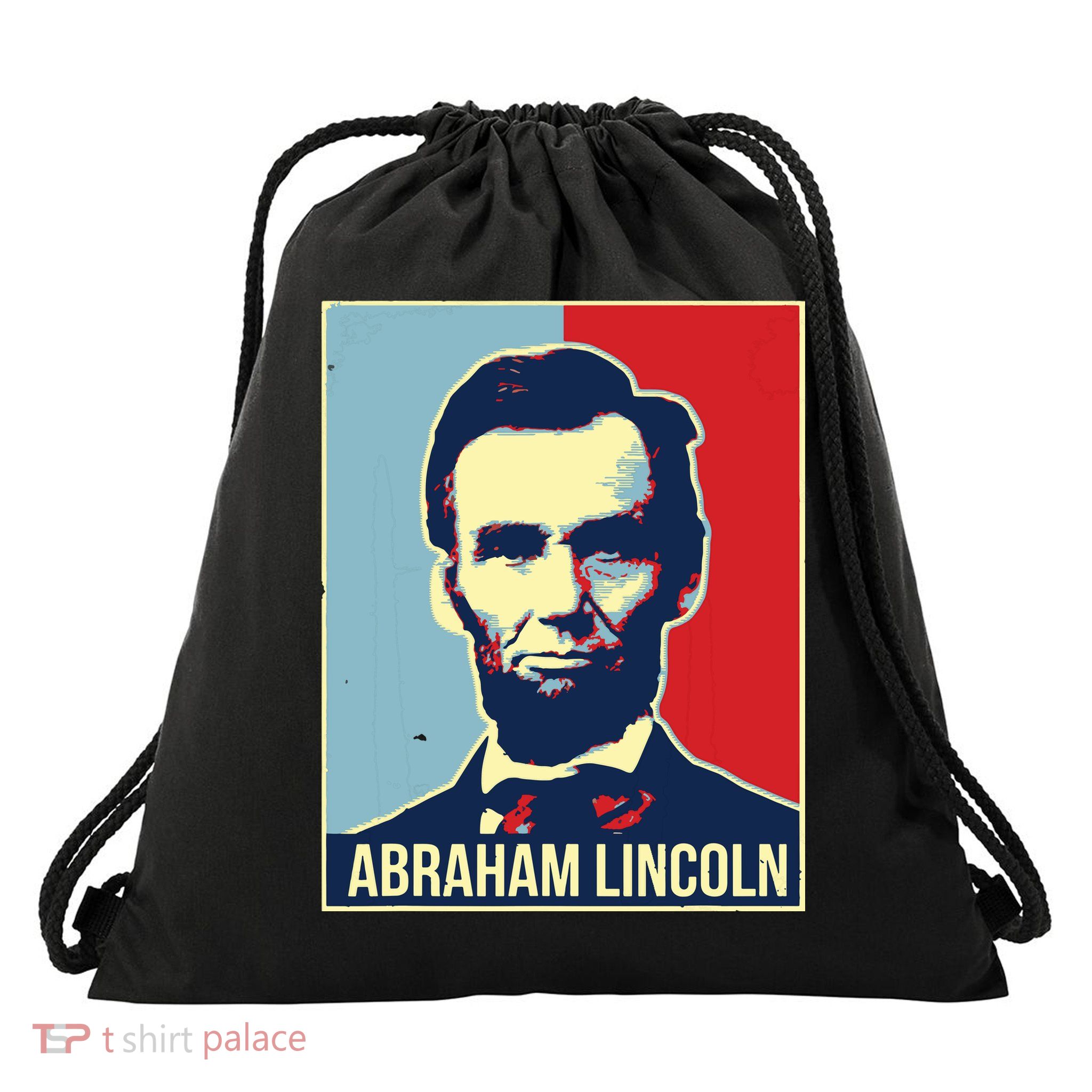 Abraham Lincoln President Drawstring Bag