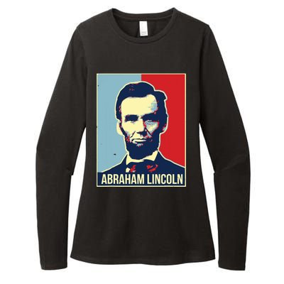 Abraham Lincoln President Womens CVC Long Sleeve Shirt